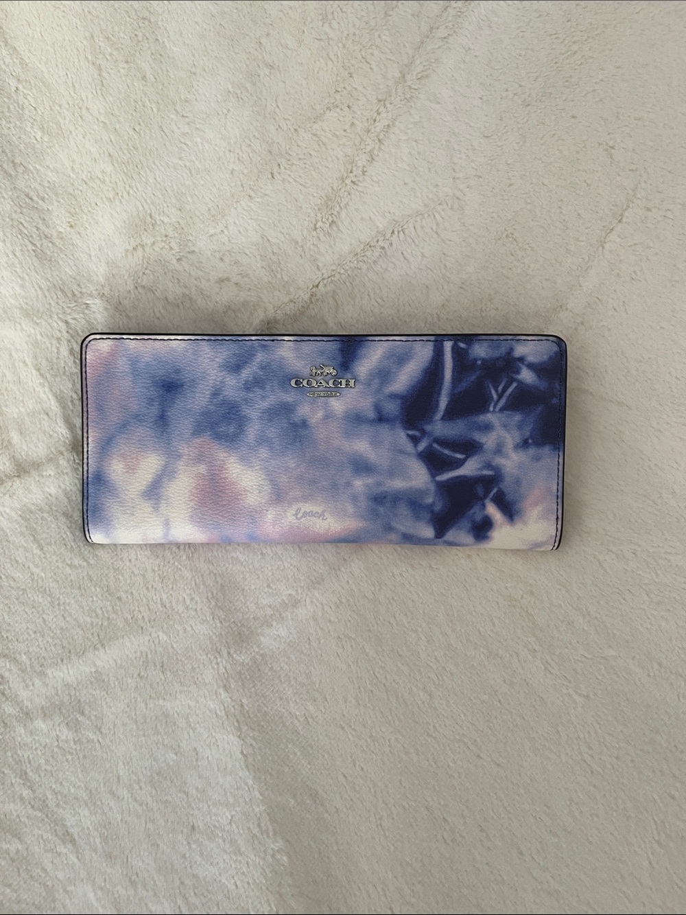 Coach Tie-Dye Continental Wallet - Blue & Purple